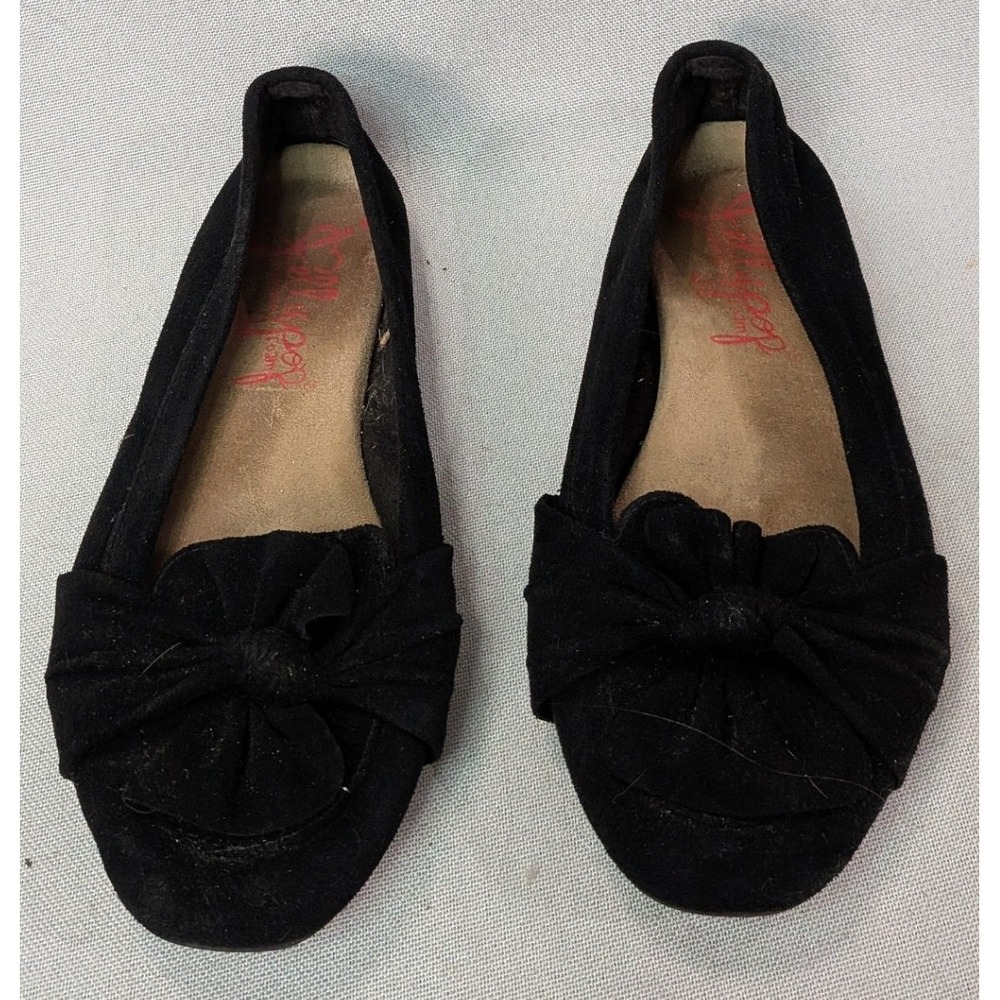 Jellypop Isa Ballet Flats Womens 8M Black Good Memory Foam Bow Slip On Shoes